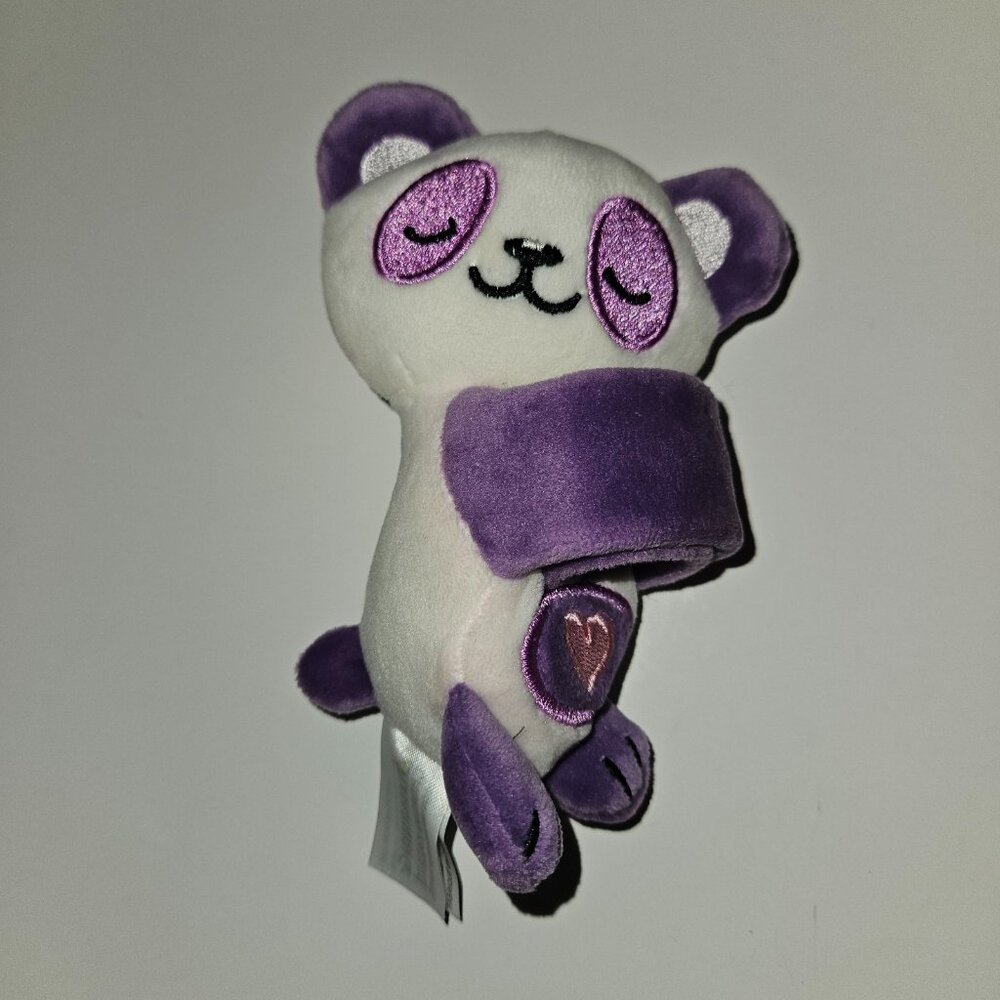 BFF Scented Plush Mini Slap Bracelet Pearl Purple White Panda Plush Top Trenz